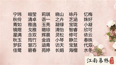 名子 名字|高雅有诗意的女生名字（156个最新）